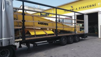 Expedice rozbíjecího zařízení RK 6168 v rozmontovaném stavu