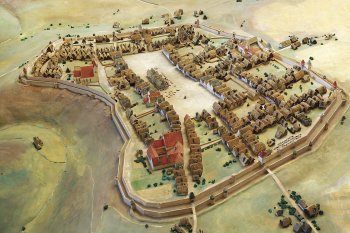 Model královského horního města Jihlavy v 15. století podle F. Hoffmanna (foto P. Lajtkepová).