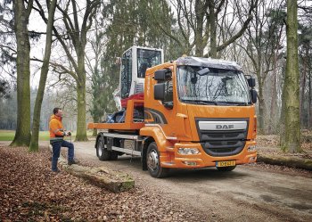 DAF LF 210 FA (4&times;2) s hákovým nosičem kontejnerů