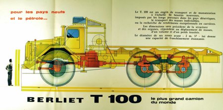 Berliet T100 na letáku z konce roku 1957 (zdroj nadace Berliet)