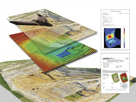 Bezpilotní letadlo vybavené RTK modulem zachycuje v zadaném území snímky pořízené z RGB nebo multispektrálních kamer s centimetrovou přesností. Po zpracování dat a jejich čištění je vytvořen finální produkt ve formě 3D digitálního modelu terénu.