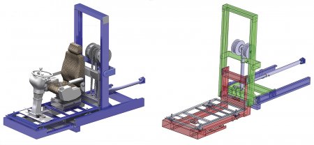 Obr. 4: Výsledný polohovací mechanizmus kabíny.