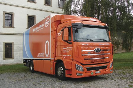 Dne 13. září 2022 zaparkoval Hyundai s vodíkovým pohonem v rámci konference SpeedCHAIN u Břevnovského kláštera v Praze. (foto: Vlastislav Tůma)