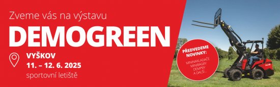 Minimálně s jedním tímto novým mini-rýpadlem se budete moci seznámit na veletrhu DEMOGREEN, který se uskuteční ve Vyškově ve dnech 11. – 12. 6