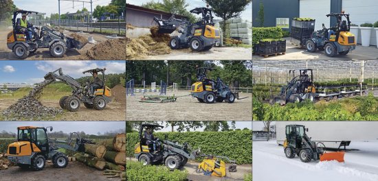 Díky více než 700 různým přídavným zařízením lze stroje GIANT proměnit z nakladače například na zametač, sekačku na trávu, manipulátor na balíky, sněhový pluh, bagr nebo vysokozdvižný vozík.