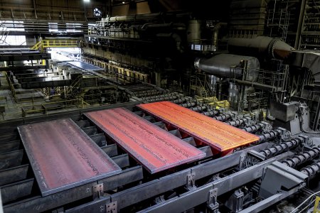 Výroba oceli SSAB Zero v závodě Montpelier v americké Iowě.