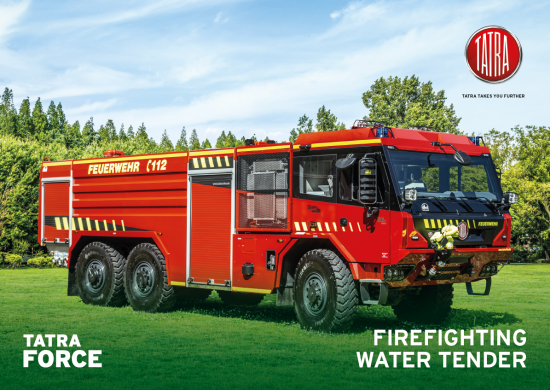Čtvrtým exponátem bude rovněž hasičská cisterna na podvozku Tatra Force 6x6.