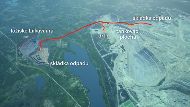 Aitik je největším povrchovým měděným dolem ve Švédsku. Na snímku jsou zobrazeny trasy, kde se pohybují autonomní dampry. Foto: Boliden / Stavební technika